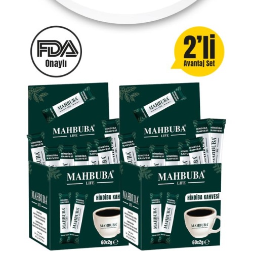 Mahbuba Life Hindiba Kahvesi Detox Form Diyet Glutensiz Kahve 2x 120gr ( 2 Aylık Kullanım )
