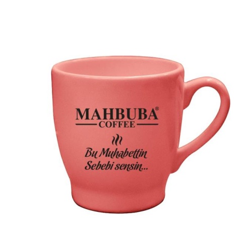 Mahbuba Seramik Pembe Şık Kahve Ve Çay Fincanı Kupası 200 mL