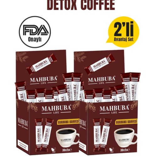 Mahbuba Life Guarana Özlü Premium Detox Form Diyet Kahvesi Gün Boyu Enerji 2x60gr ( 2 Aylık 60 Kullanım )