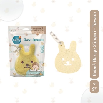 BALMY BEBEK BANYO SÜNGERİ-TAVŞAN ŞEKİLLİ