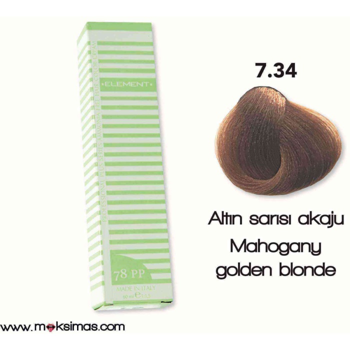 ELEMENT PROF.AMONYAKSIZ BITKISEL KALICI BOYA 60ML NU: 7.34