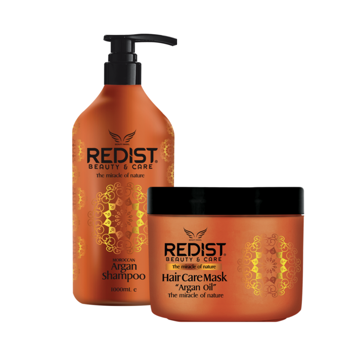 REDIST YOGUN ONARICI SAMPUAN 1000 ML - ARGAN & REDIST NEMLENDIRICI MASKE 500ML - ARGAN