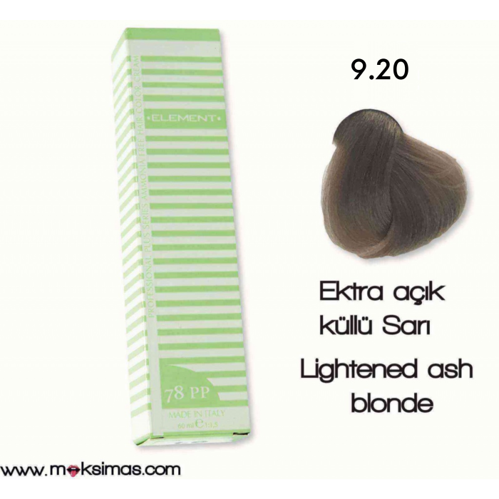 ELEMENT PROF.AMONYAKSIZ BITKISEL KALICI BOYA 60ML NU: 9.2