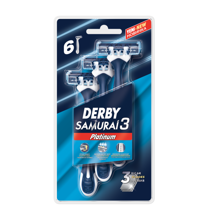 DERBY SAMURAI PLATINYUM 3 BICAK 6LI PAKET