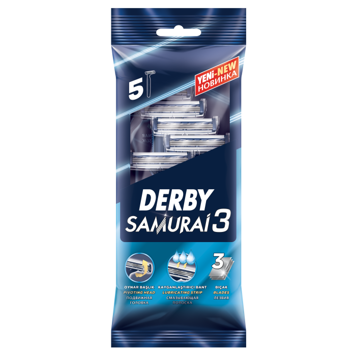 DERBY SAMURAI 3 BIÇAK 5LI PAKET