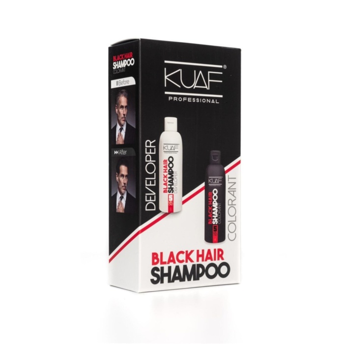 KUAF BEYAZ GIDERICI SIYAH SAMPUAN SETI 250ML x2