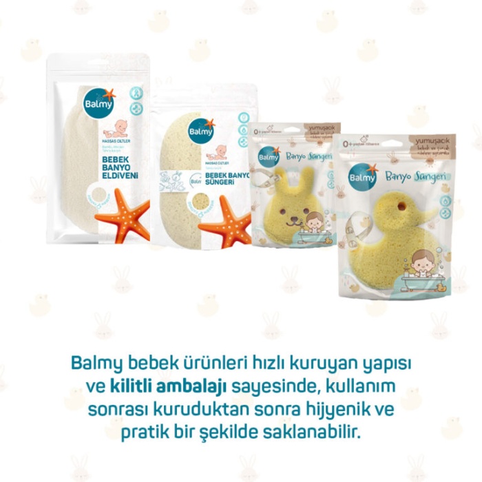 BALMY BEBEK BANYO SÜNGERİ-ÖRDEK ŞEKİLLİ