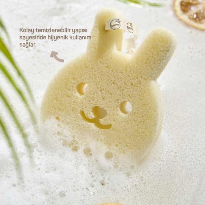 BALMY BEBEK BANYO SÜNGERİ-TAVŞAN ŞEKİLLİ
