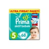 Prima Bebek Bezi Aktif Bebek 5 Beden 68 Adet Ultra Fırsat Paketi