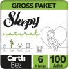Sleepy Natural Gross Paket Bebek Bezi 6 Numara Xlarge 100 Adet
