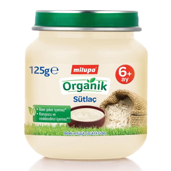 Milupa Organik Sütlaç Kavanoz 125 g 6+ Ay