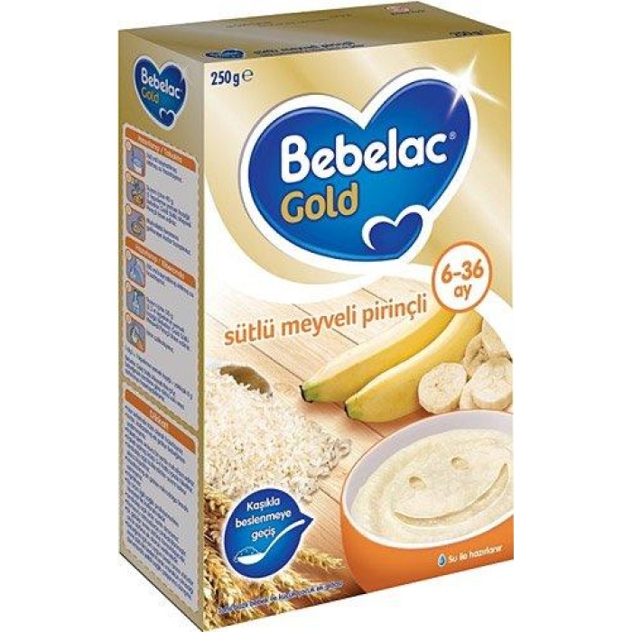 Bebelac Gold Sütlü Meyveli Pirinçli 250 gr Kaşık Maması