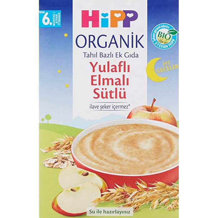 Hipp Organik Yulaflı Elmalı Sütlü  Ek Gıda 250 G