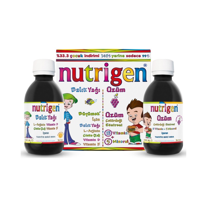 Nutrigen Balık Yağı Şurup 200ml + Üzüm Şurup 200 ml