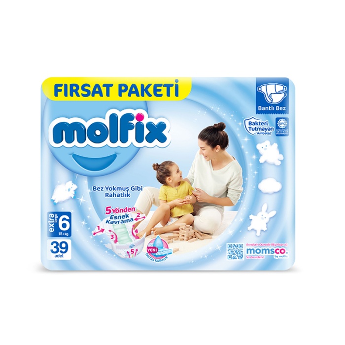 Molfix Bebek Bezi 6 Numara Fırsat Paketi 39 adet