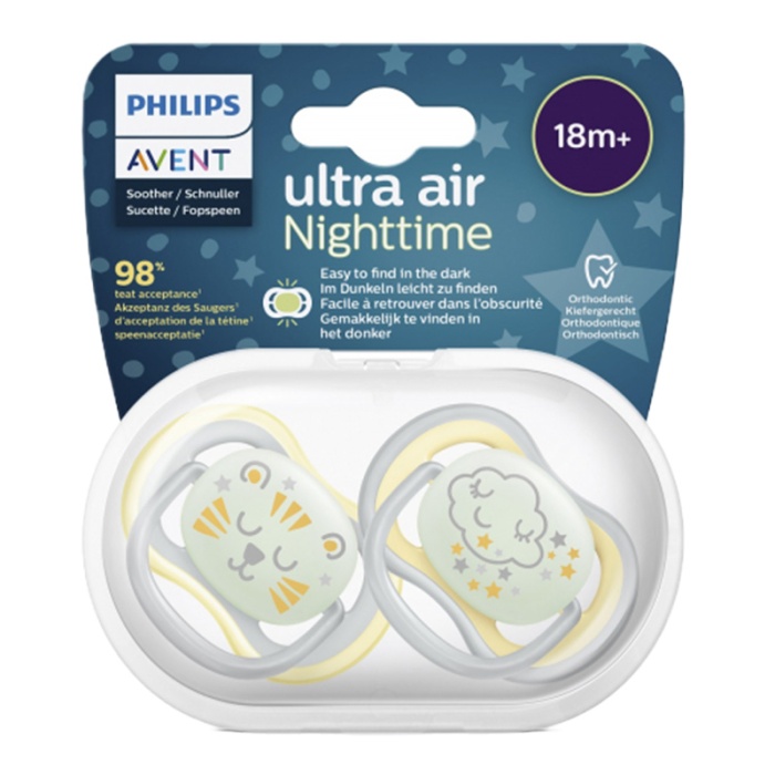 Philips Avent Ultra Air Nighttime Karanlıkta Parlar Gece Emziği +18 Ay
