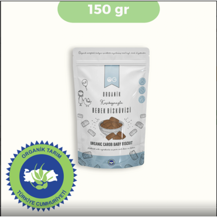 OG Natural Organik Keçiboynuzlu Bebek Bisküvisi +6 Ay (150 gr)