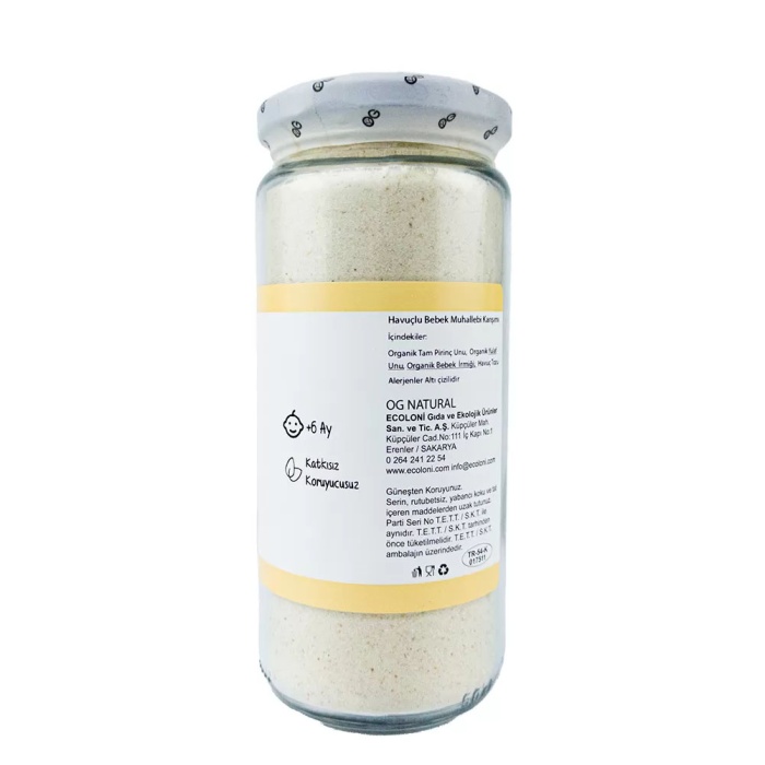 Havuçlu Bebek Muhallebi Karışımı 300 Gr +6 Ay