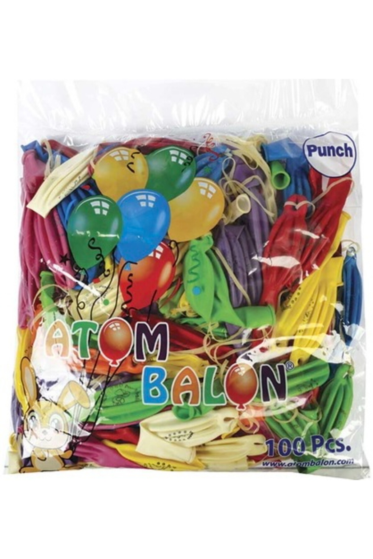 Atom Punch Büyük Balon 100Pcs *20 - 16-0069 - 2345