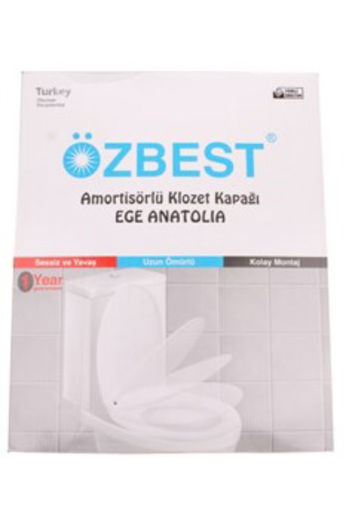 Özbest Ege Amortisörlü Klozet Kapak Anatolıa*10 - 17-0215 - 2345