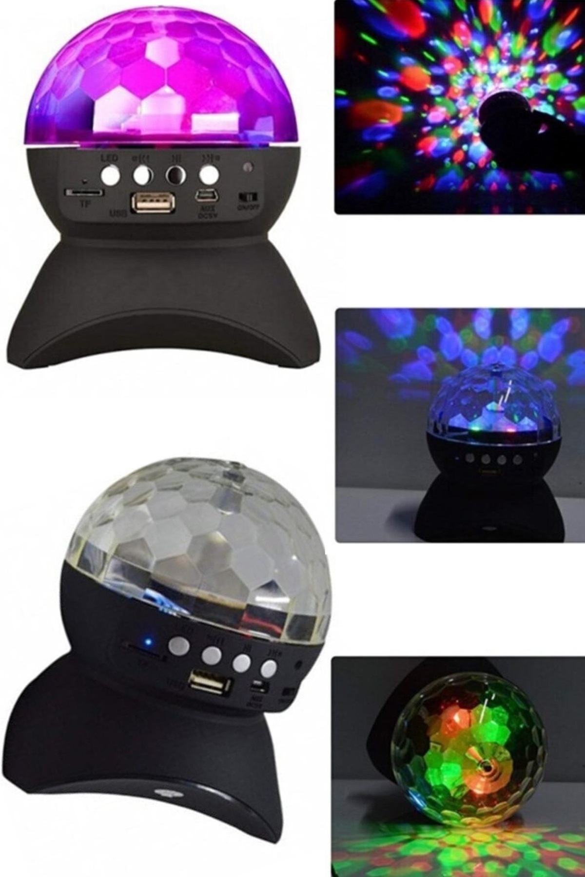 L740 Disko Topu Led Işıklı Şarjlı Bluetooth Hoparlör Disco Speaker