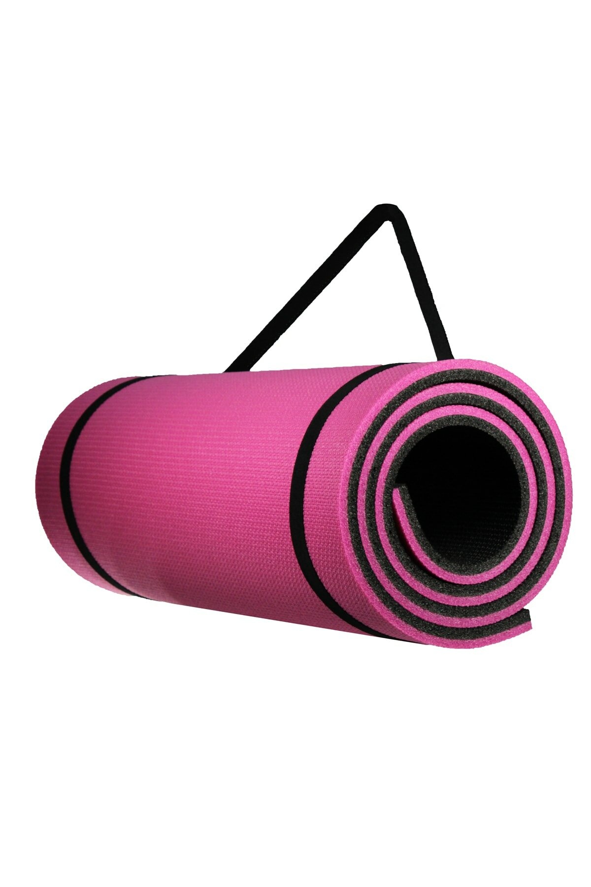 16 Mm Pilates Kamp Matı Pembe Siyah 180 cm