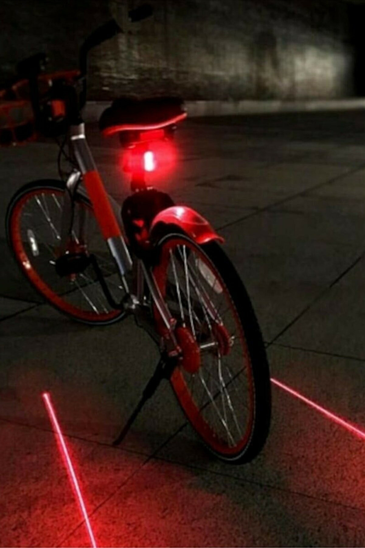 Pratik Bisiklet Arka Stop Lambası Lazer Güvenlik Led Işık Lamba