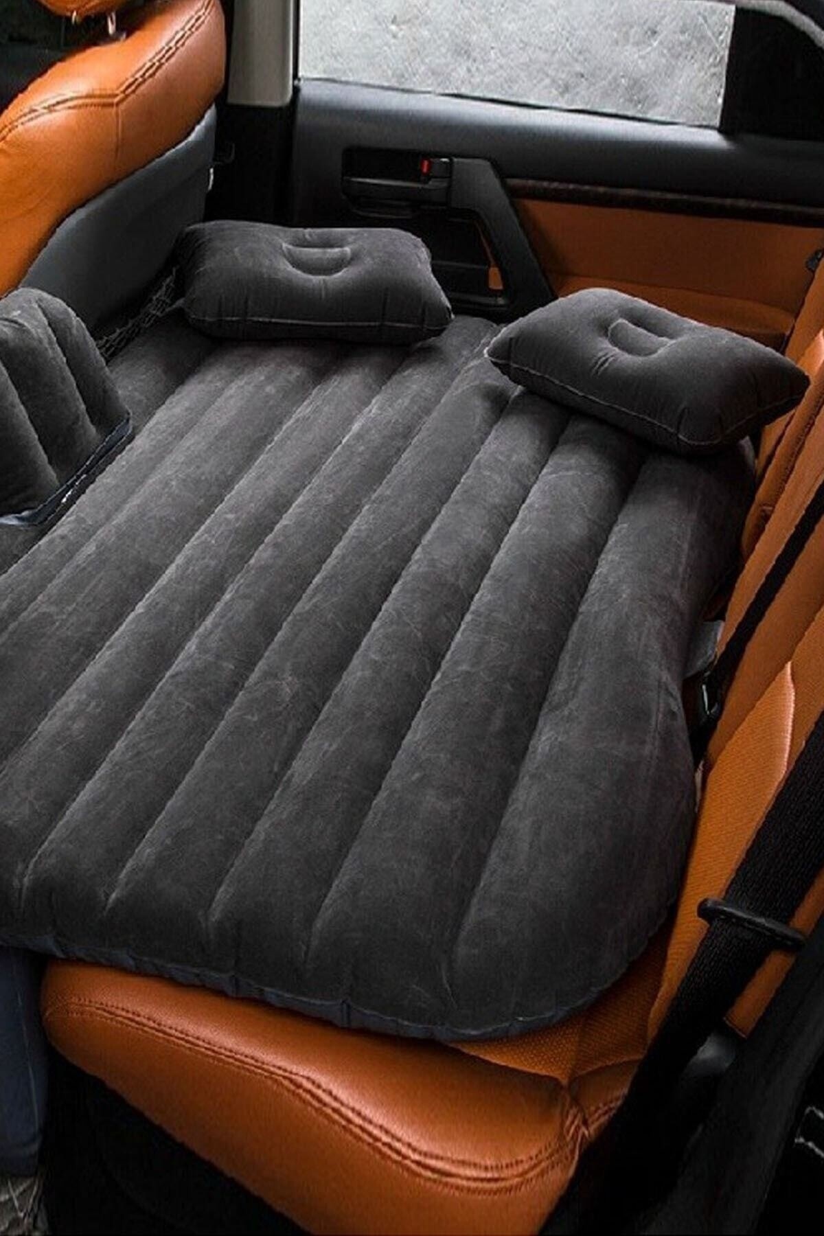 Şişme Yatak Araba Ve Kamp Yatağı Çanta Elektrikli Pompa Tamir Kiti Ve Yastıklı Yatak Seti