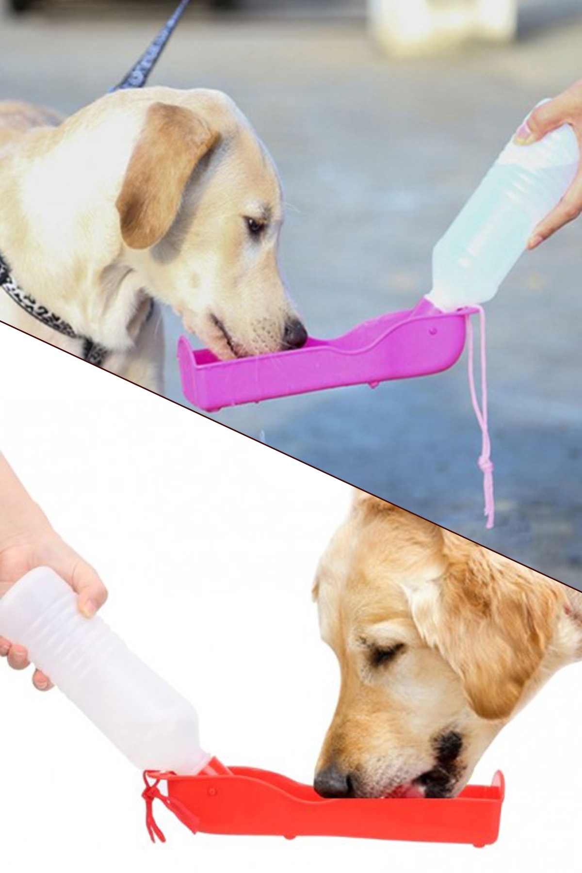 Mobee Taşınabilir Pet Seyahat Suluğu 500 Ml Köpek Kedi Evcil Hayvan Su Kabı Askı Ipli 1420