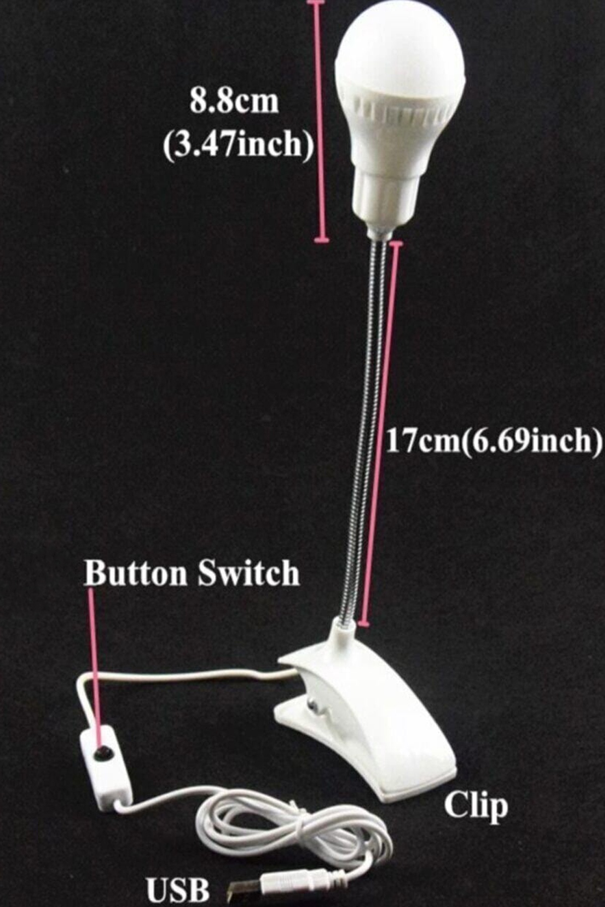 Mobee Real Özs-1221 Ledli Usbli Masa ve Kitap Okuma Lambası Parlak Işık 1410