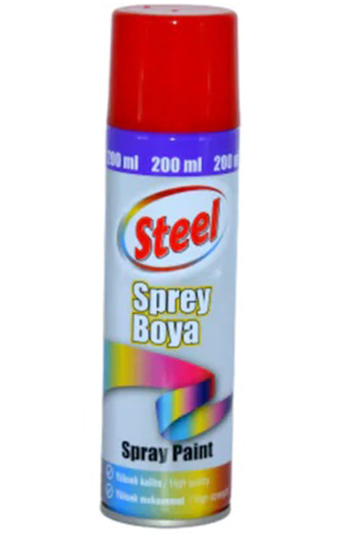 Mobee Steel Sprey Boya 200 Ml Hayatınıza Renk Katın 1 Adet Kırmızı 1410