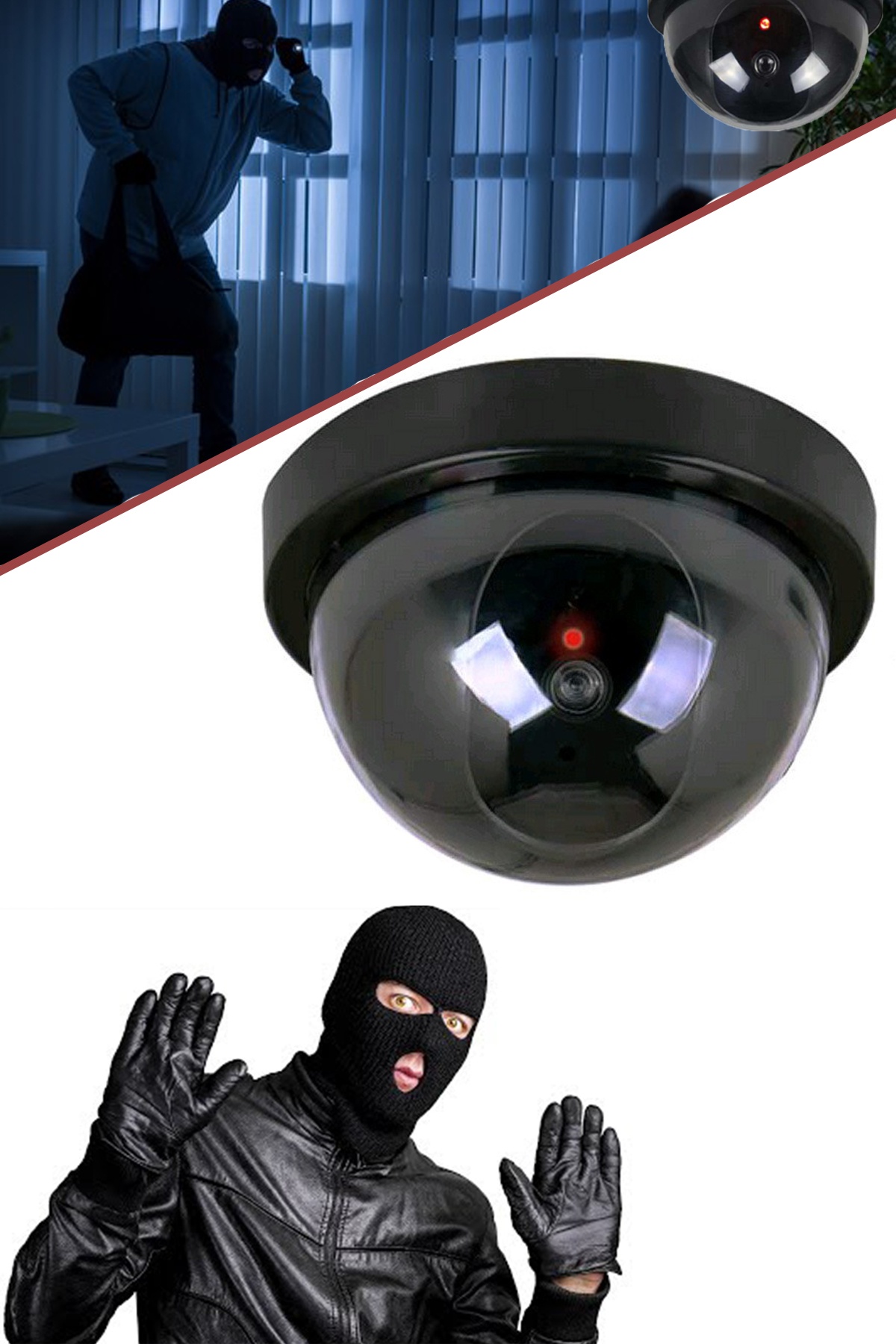 Mobee Gece Görüşlü Sahte Güvenlik Kamerası Dome Hırsızları Kaçırın 1410