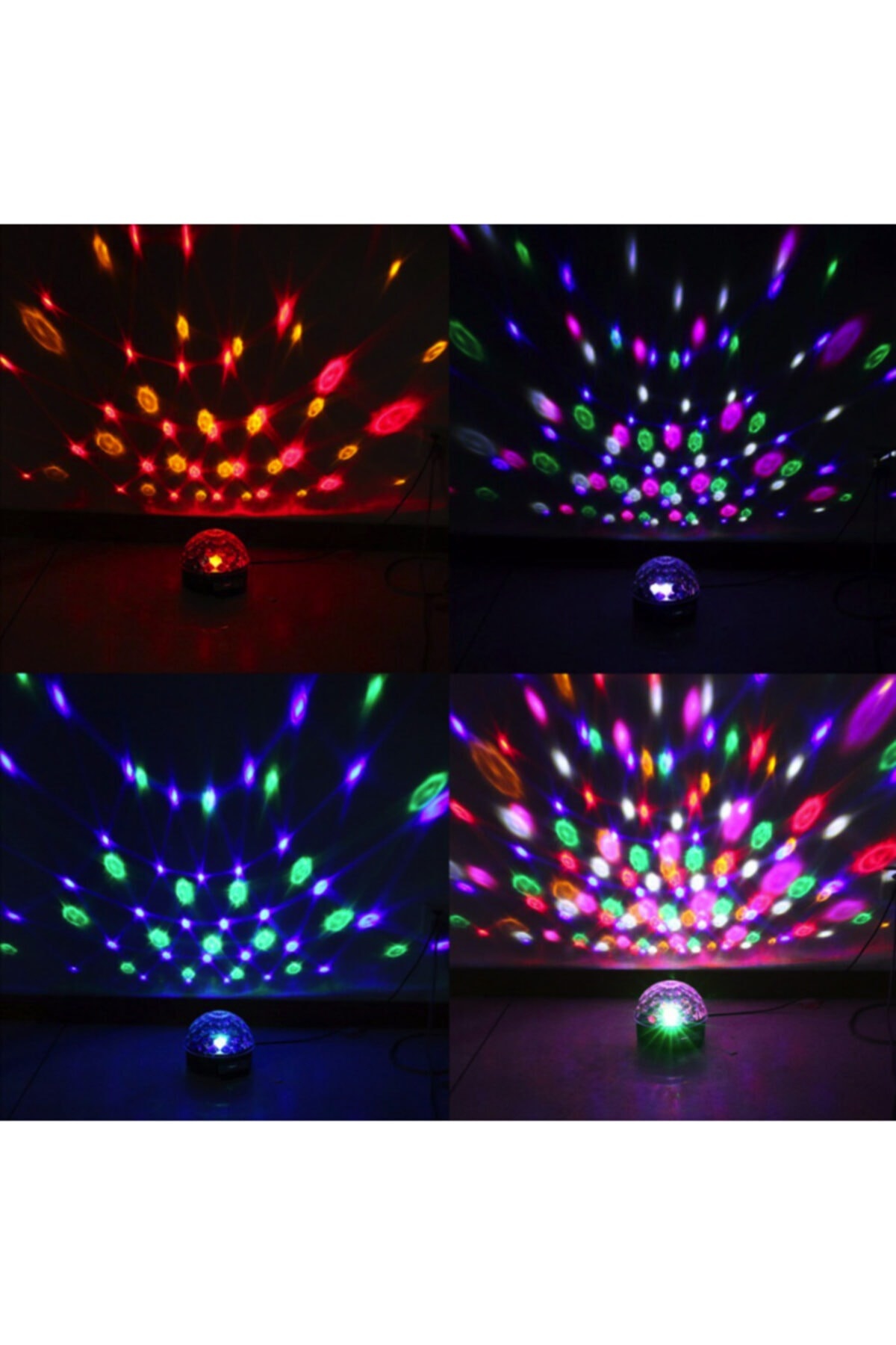 Parti Malzemesi Sese Duyarlı Bluetoothlu Led Küre Disko Topu Renkli Işıklı Lazer