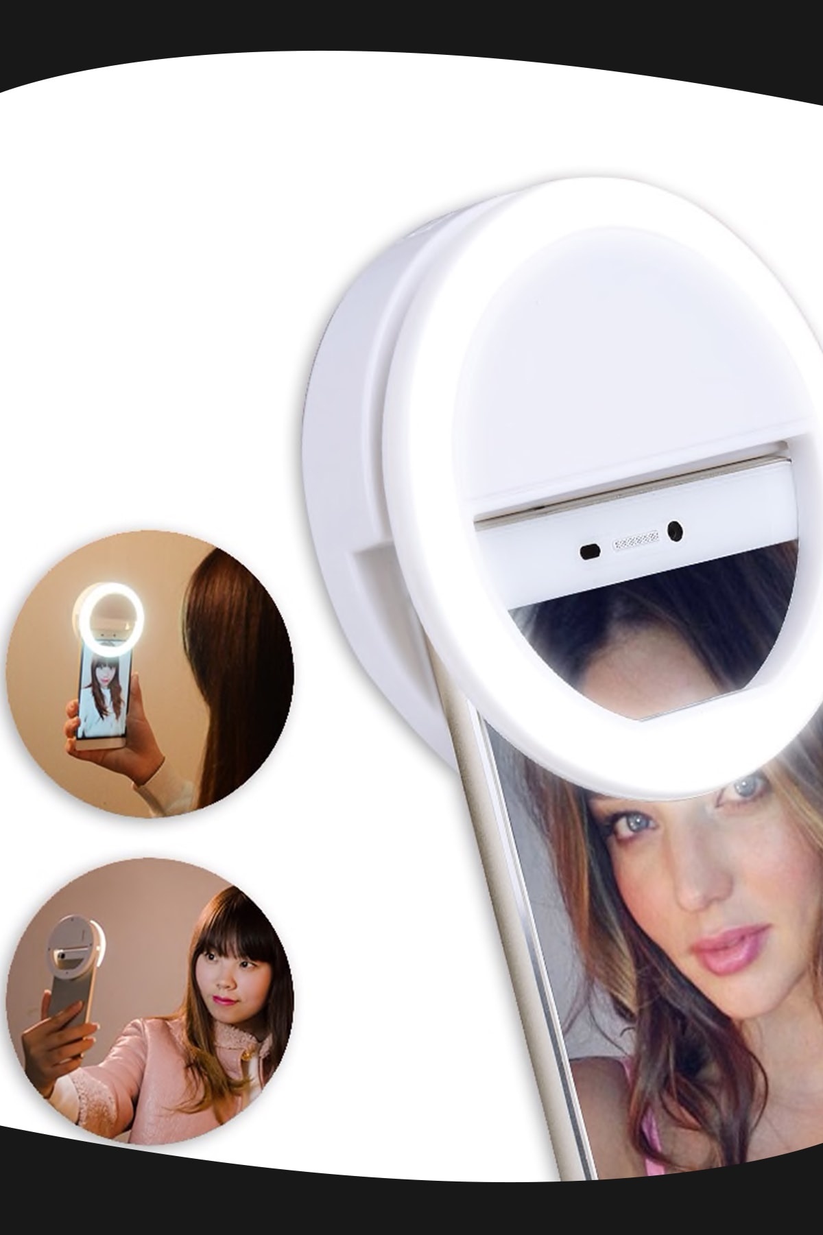 3 Kademeli Selfie Işığı Led Aydınlatma Telefon Aparatı
