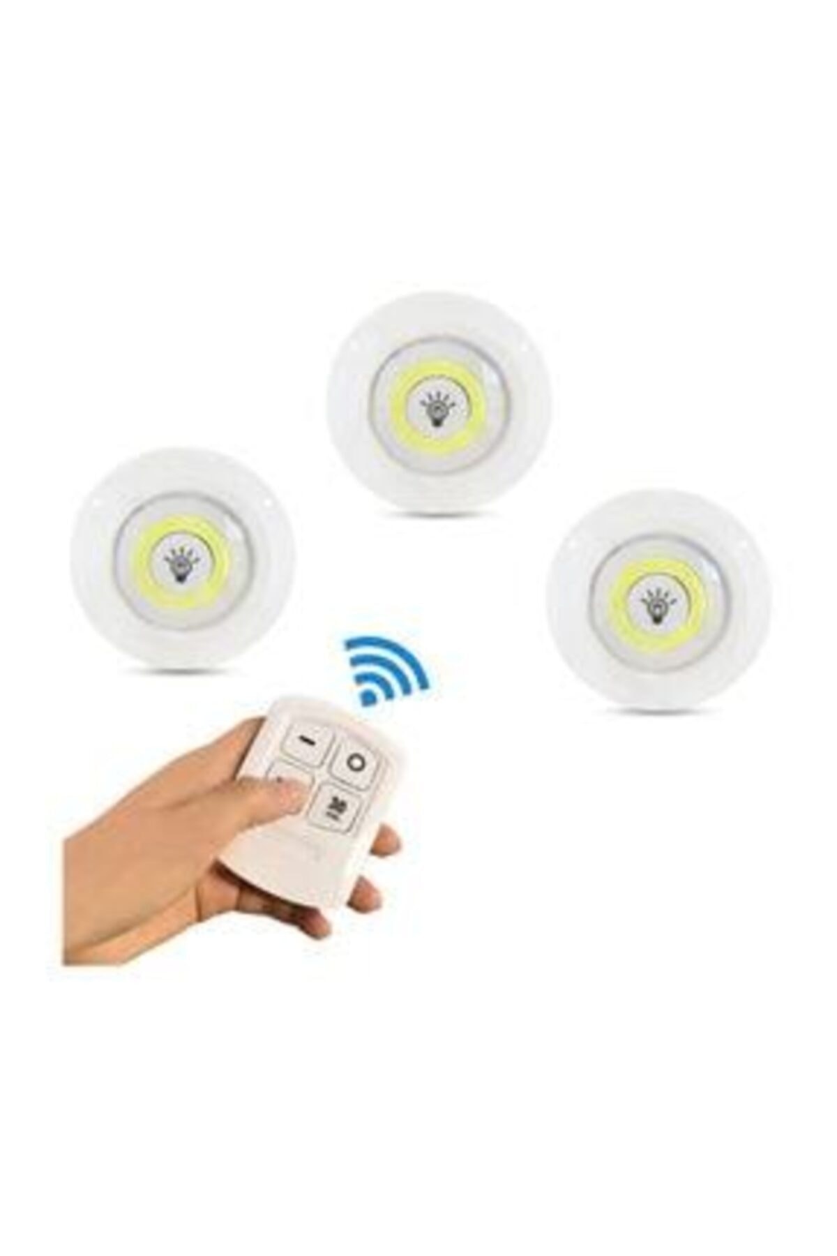 Led Işık Kablosuz Uzaktan Kumandalı Led Ampul Seti 3lü Set