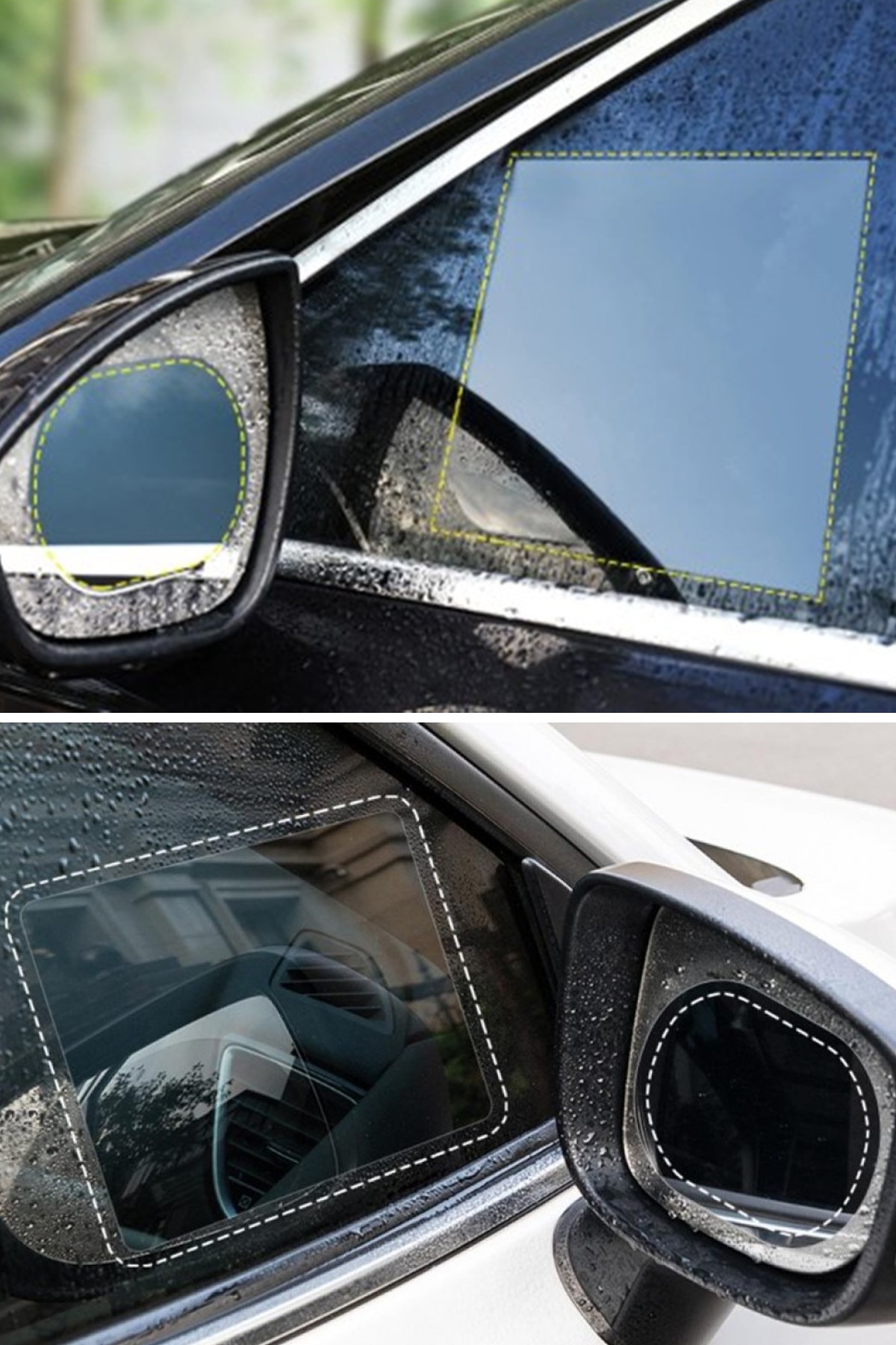 Araba Cam Ve Ayna Yağmur Kaydırıcı Film (Çift) Pratik Sağlam