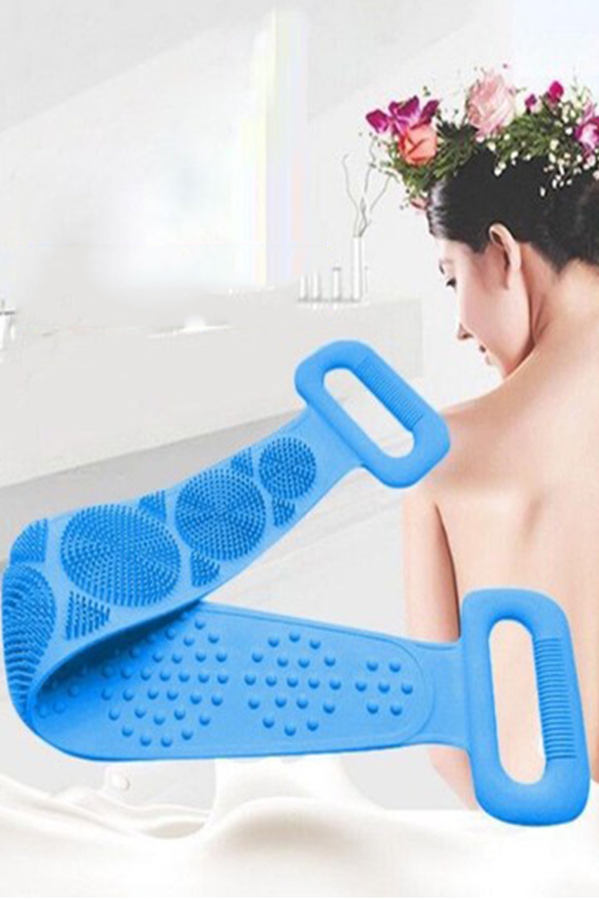 Çift Taraflı Banyo Sırt Kesesi 60 Cm - Sırtınızı Keselemek Artık Daha Kolay