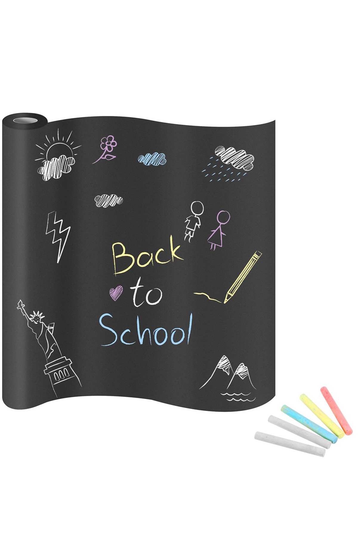 Büyük Boy Yapışkanlı Kara Tahta Sticker Blackboard