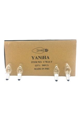 Yaniha 7W E-14 (Şeffaf) Gece Lamba Ampul*50X20 - 10-0028 - 2345