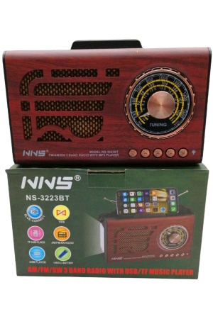 Platoon Pl-4196 Nns Ns-3223Bt Sd/Usb/Fm Nostalji Bluetooth Speaker*30 - 11-1019 - 2345