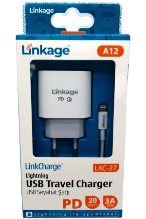 Linkage Lkc-27 A12 3A İphone Ev Şarzı Set*200 - 11-1030 - 2345