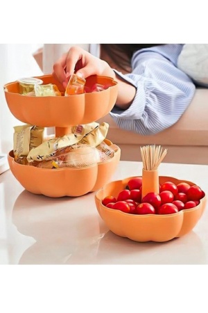 Balkabağı Şeklinde Pumpkin 2 Katlı Olabilen Çerezlik