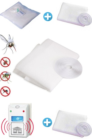 Mobee Mıknatıslı, Yapişkanlı, Elektirikli Si̇nekli̇k Seti 5 Parça Sineklik Kamp, Ev, Ofis Set 1410