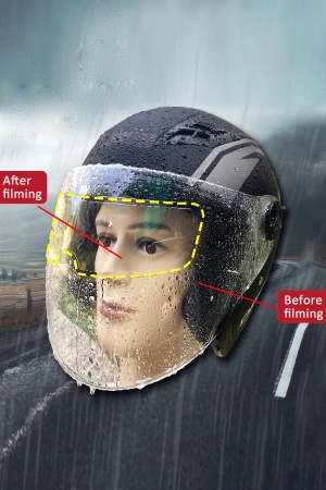 Motosiklet Kaskı İçin Yağmur Kaydırıcı Vizör Yağmur Kaydırıcı