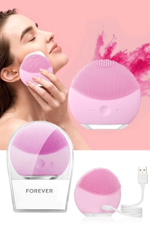 Forever Yüz Temizleme Cihazı Şarjlı Su Geçirmez Pembe