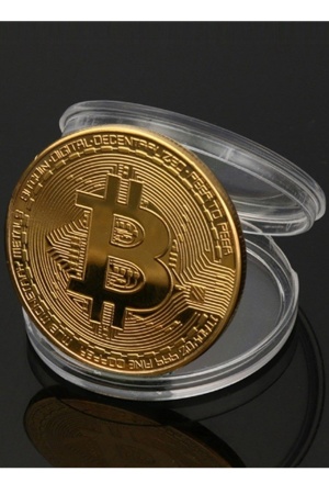 Bitcoin Madeni Para Altın Rengi Hatıra Koleksiyon Parası