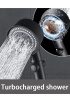 Siyah 4 Modlu Filtreli Turbo Fanlı Duş Başlığı Su Tasarruflu Yüksek Basınçlı