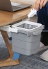 Mini Masa Çöp Kovası Plastik Tezgah Altı Geri Çekilebilir Yapışkanlı Görünmez Bölme Pratik