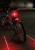Bisiklet Arka Stop Lambası Lazer Şeritli Güvenlik Led Işık Lamba
