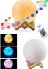 Mobee 3D Moon Light Masa Üstü Kumandalı Gece Lambası Büyük Boy 16 Renkli Kumandalı Dekoratif 1410